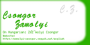csongor zamolyi business card